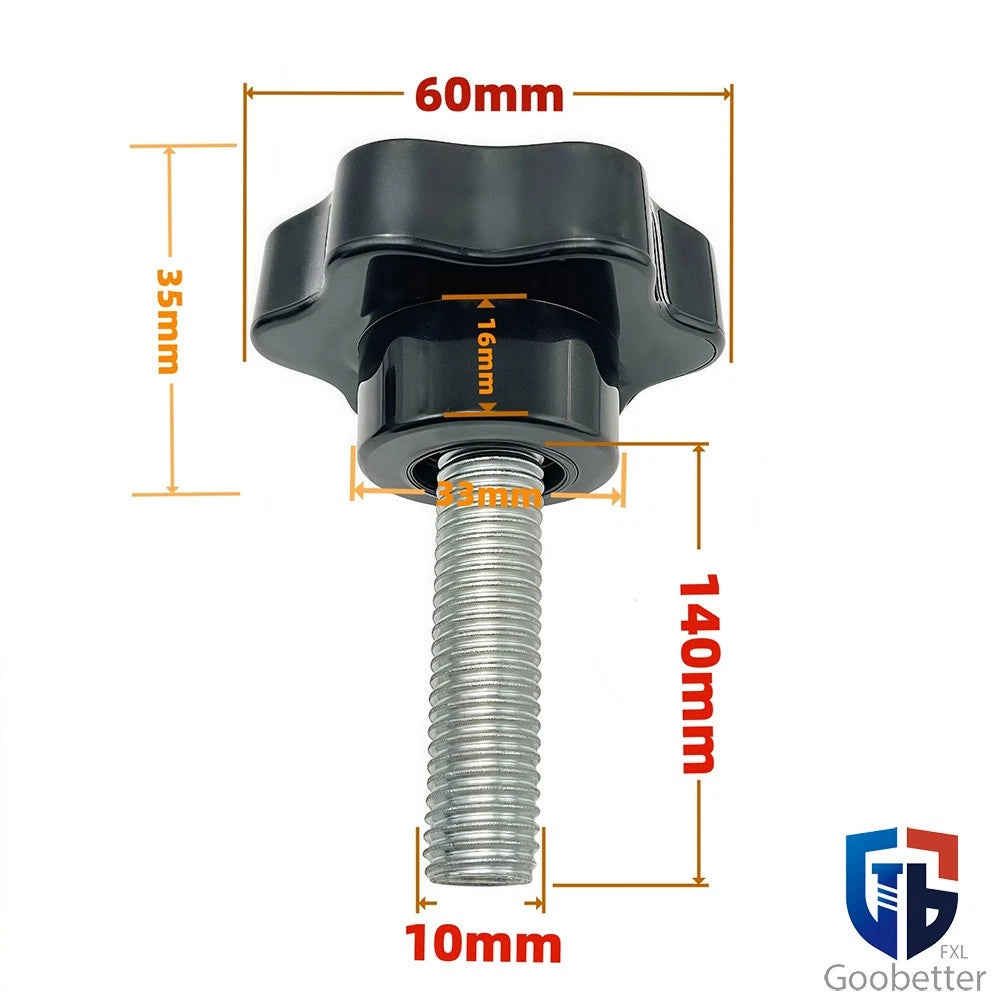 Star Knob Thumb Screws — Clamping Bolts with Hand Grip M10 M12 M14 M16