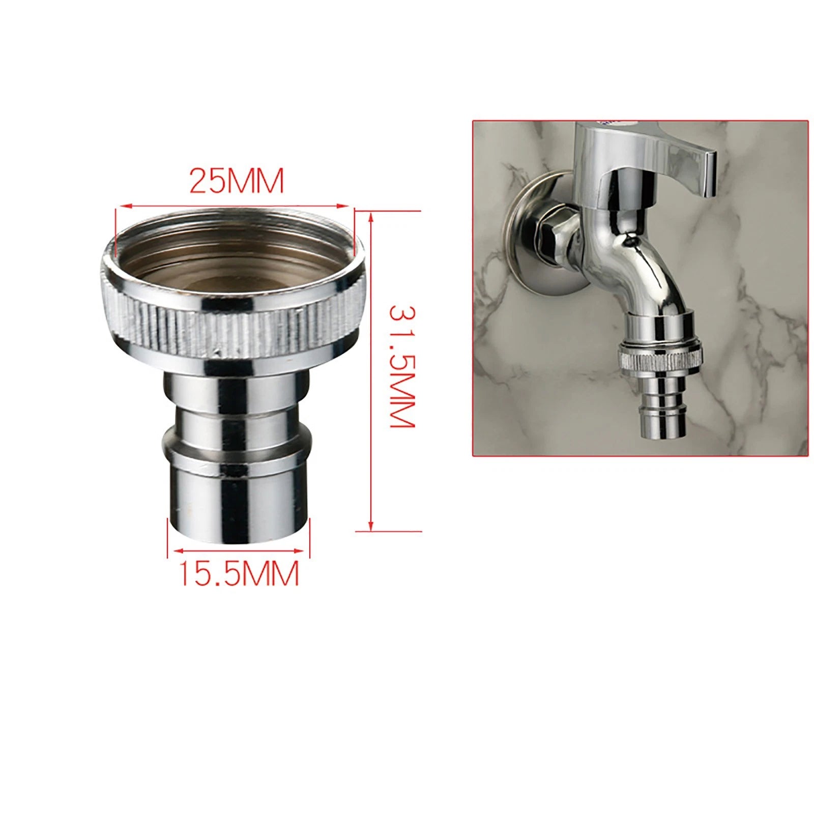 Garden Kitchen Water Faucet Adapter Tap Connector Universal Hose Pipe Fitting