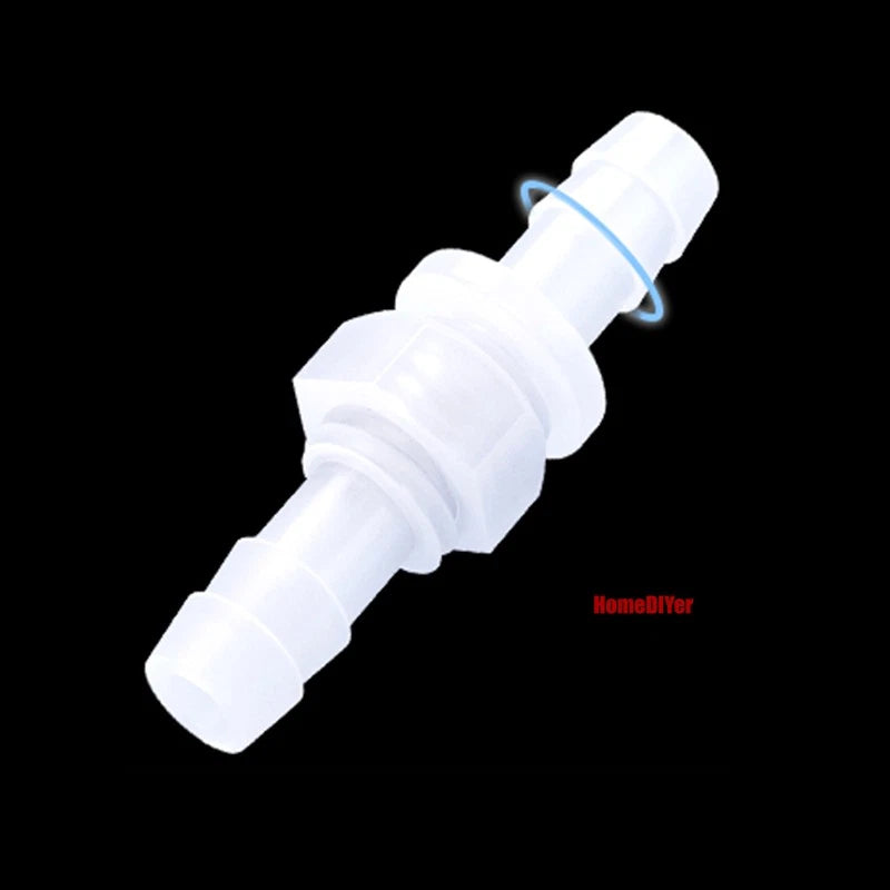 Plastic Barbed Hose Reducer Connector — Straight Thread Joiner for Air & Water Tube