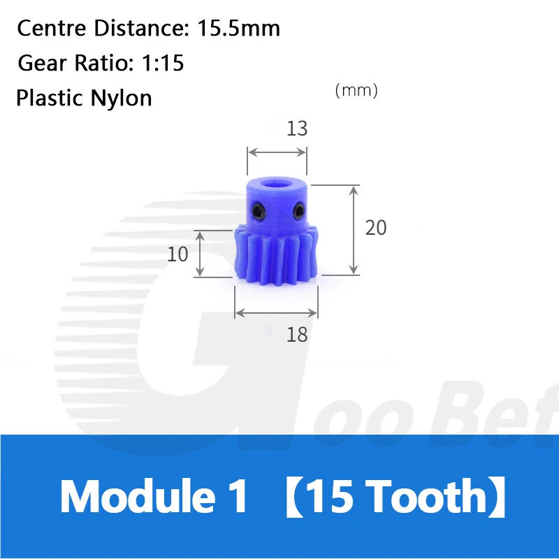 Module 1 Steel Worm Shaft Plastic Worm Gear Wheel 15 - 80 Tooth Nylon Precision