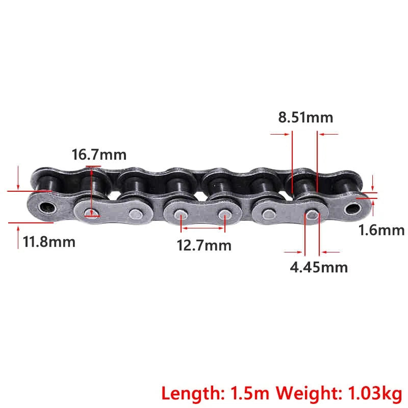 #40 Roller Chain Sprocket 10T - 39T Tooth 1/2" Pitch 12.7mm Chain Link C45 Steel