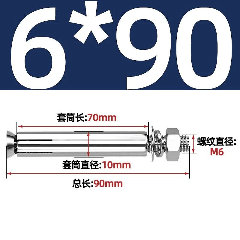 Stainless Steel Expansion Anchor Bolts for Concrete & Masonry — M6 to M20