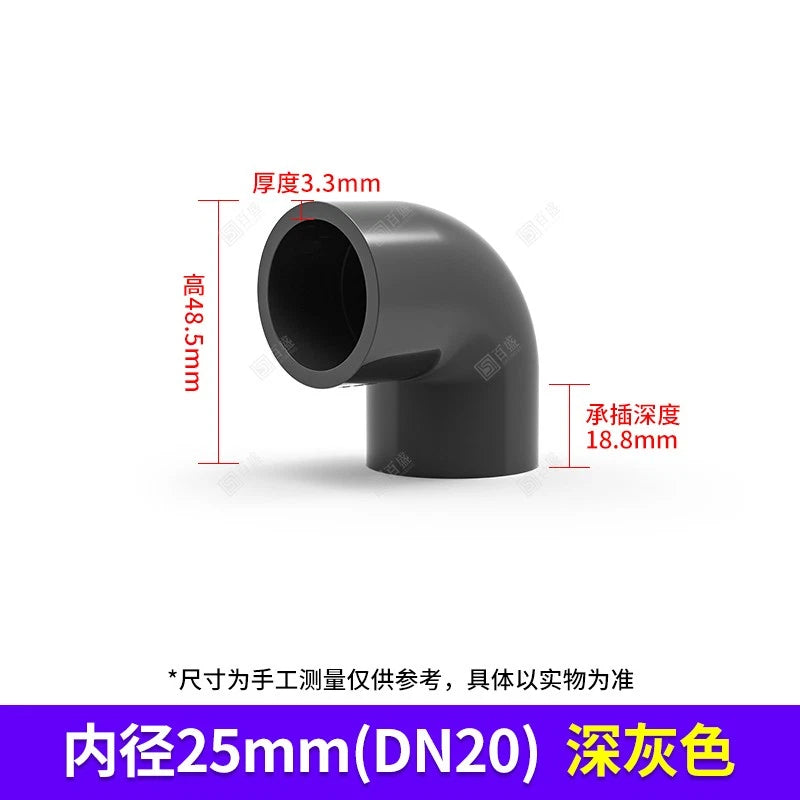 PVC Plumbing Fittings 45° Elbow-Straight-Tee Pipe Connector Solvent Weld