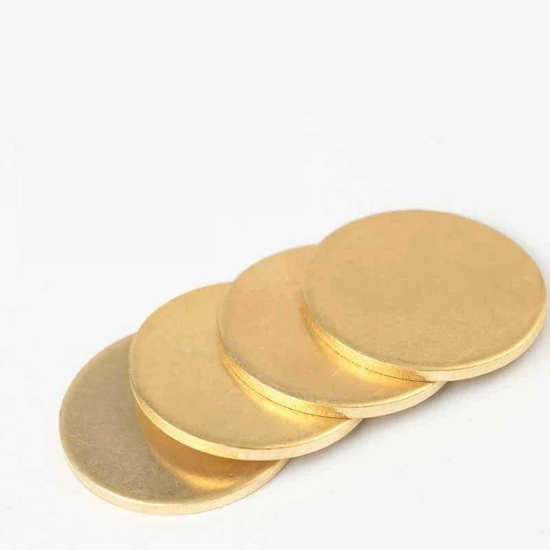 Brass/Red Copper Solids Discs Blanks Metal Round Sheets Thick0.3-6mm Dia 10-80mm