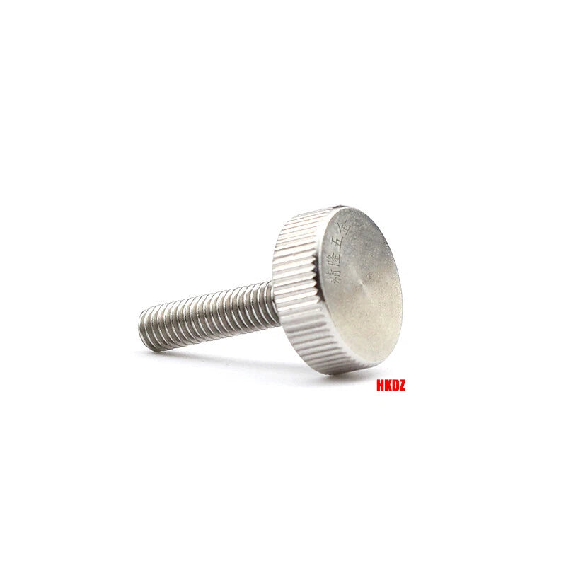 303 Stainless Steel Knurled Flat Head Thumb Screws M6x25 30 35mm Hand Screw Bolt