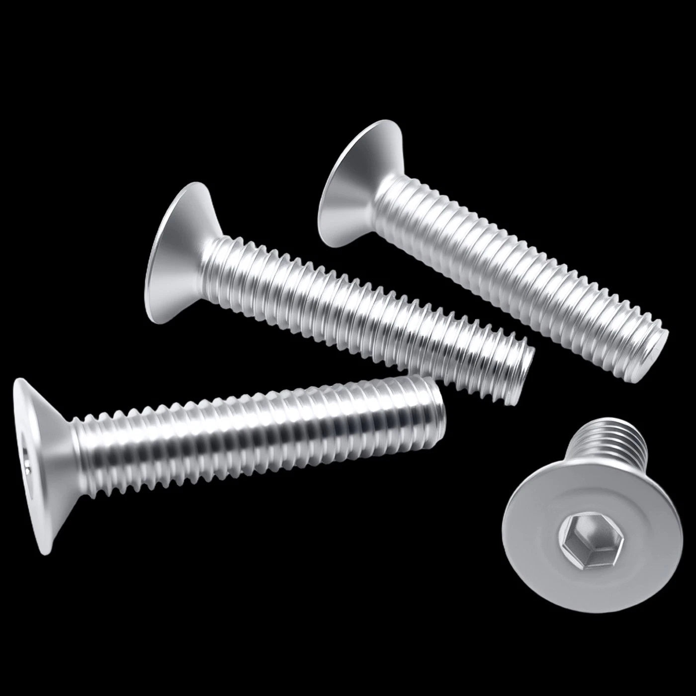 6063 Aluminium Allen Socket Countersunk Screws DIN 7991 — M2 to M8