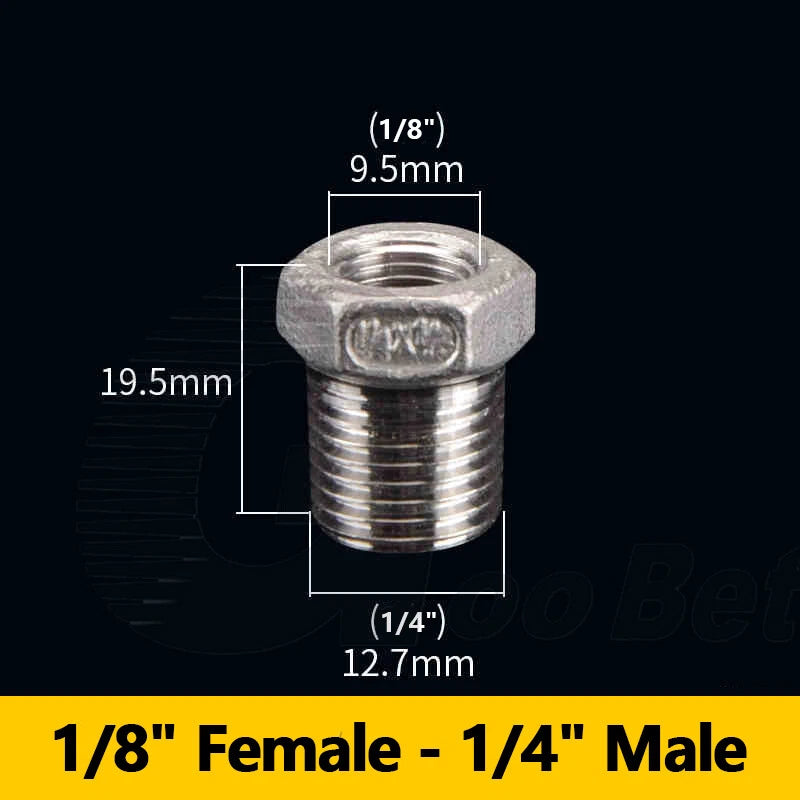Reducing Bush BSPT Male Female Thread Pipe Fitting – Stainless Steel 304 (A2)