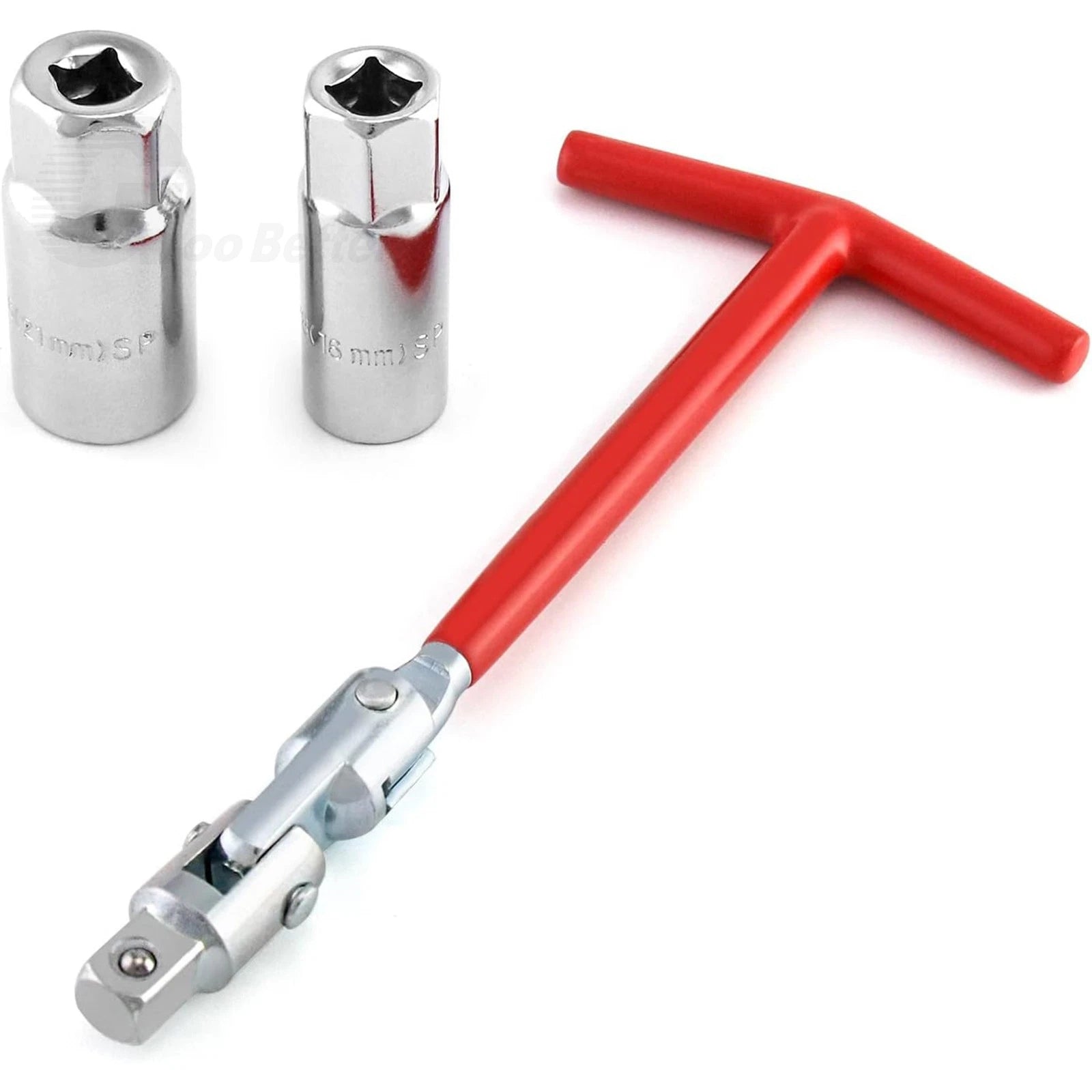 3Pc Spark Plug Socket Wrench T-Handle 5/8" & 13/16" Spark Plug Remover Installer