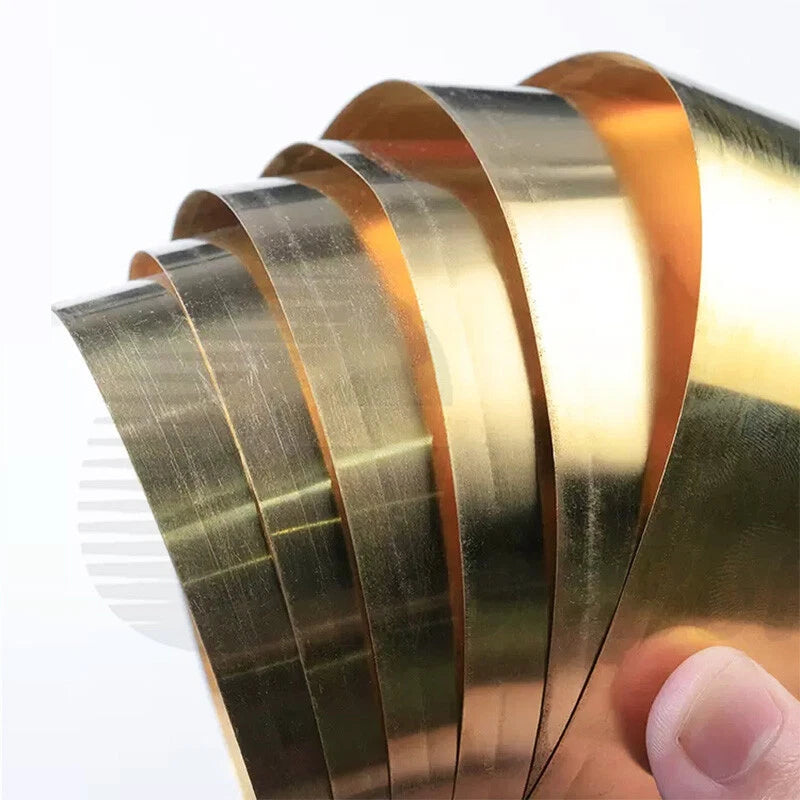 Brass Foil Roll 0.02mm Thick Metal Sheet Strip Band 10-300mm Width 1000mm Length