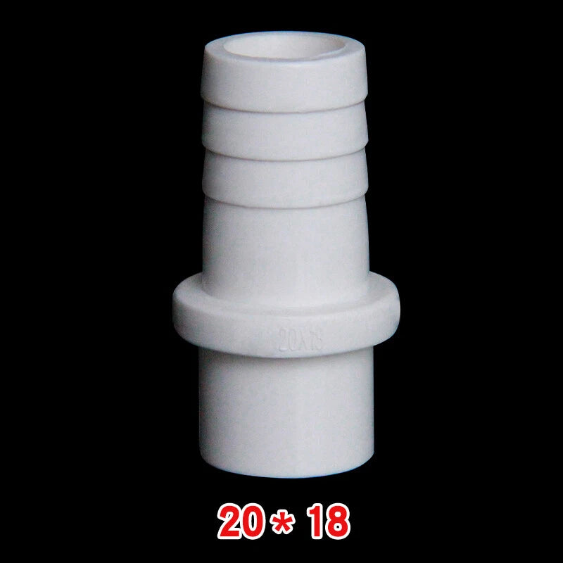 20mm 25mm White Pagoda PVC Pipe Connector Fittings Adapter To Hose OD 5mm-20mm
