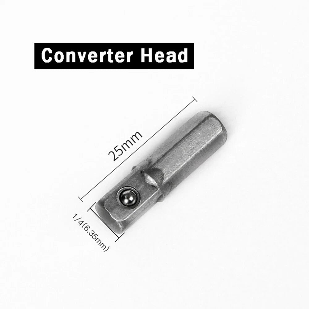 1/4 Drive Ratchet Wrench Socket Converter Head Universal Joint Extension Adapter