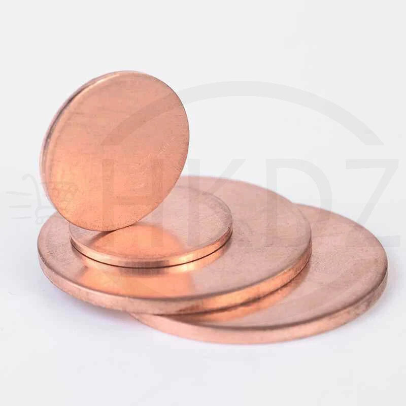 Solid Pure Copper Discs Blanks Round Plate Metal Sheet OD 10-300mm Thick 3.5-6mm