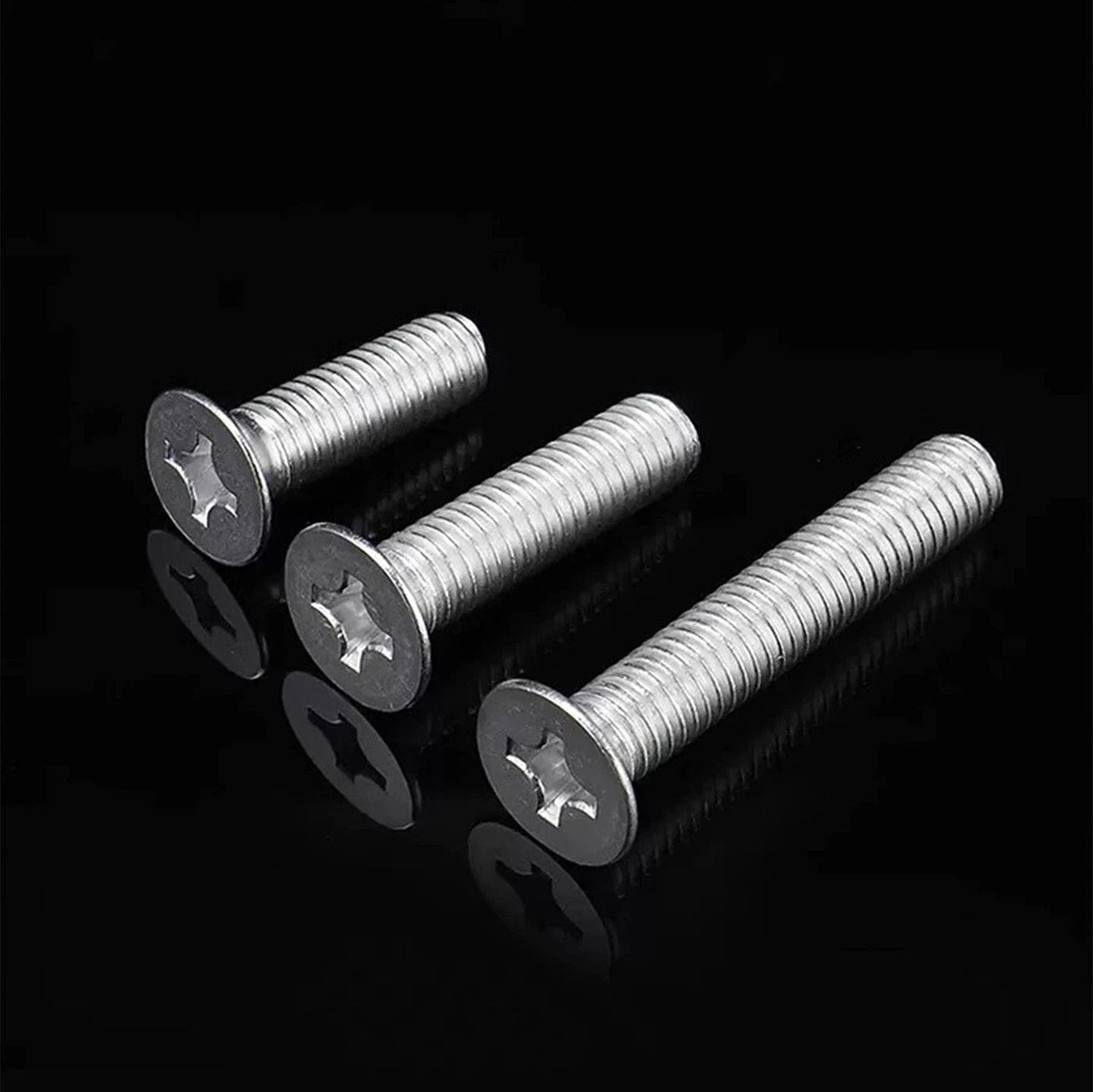 Phillips Countersunk Machine Screws DIN 965 | 6063 Aluminum | M1.7–M6