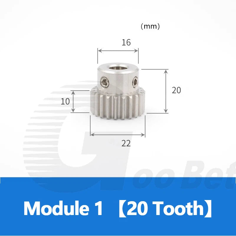 Spur Gear Stainless Steel Module 1 with Hub 15 - 40 Tooth Motor Pinion Precision
