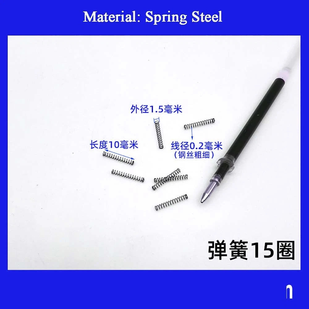 Spring Steel Small Compression Spring 0.2/0.3/0.4mm Wire Diameter 3-50mm Length