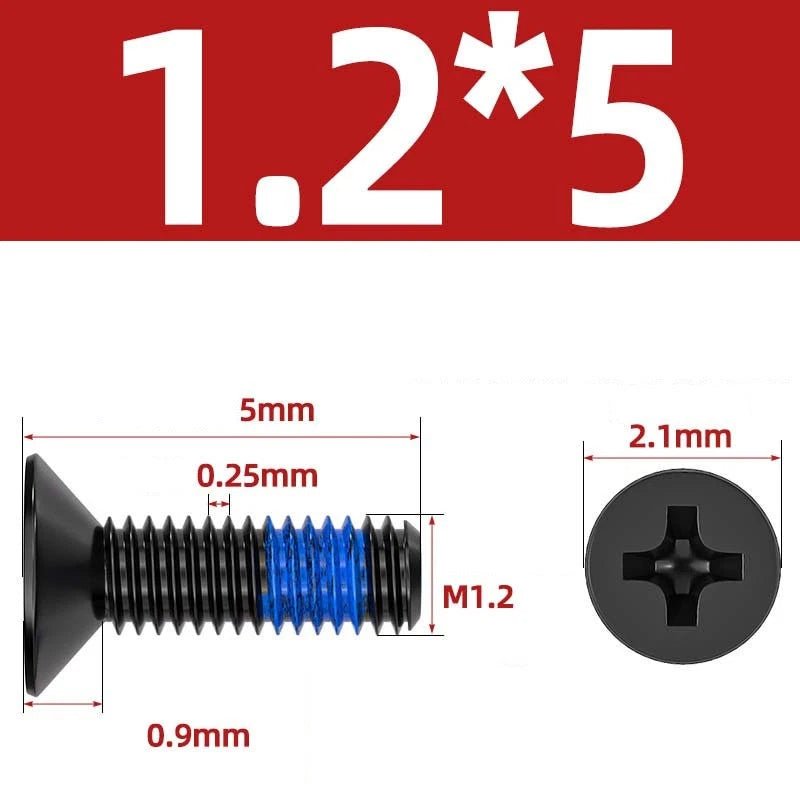 M1.2–M6 Phillips Flat Head Machine Screws | Carbon Steel | Black & Nickel Plated - HomeDIYer