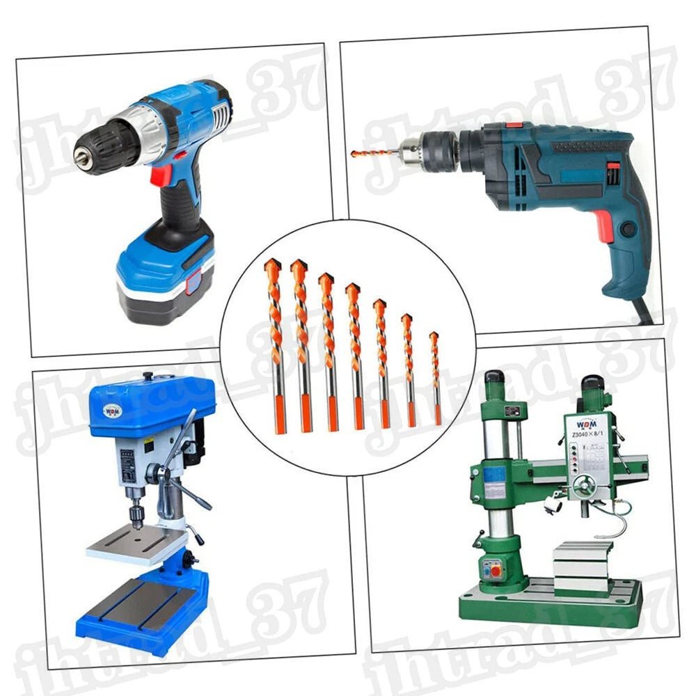 5 - Piece Triangular Shank Drill Bit Set — Alloy Steel, Multi - Material (6–12mm) - HomeDIYer