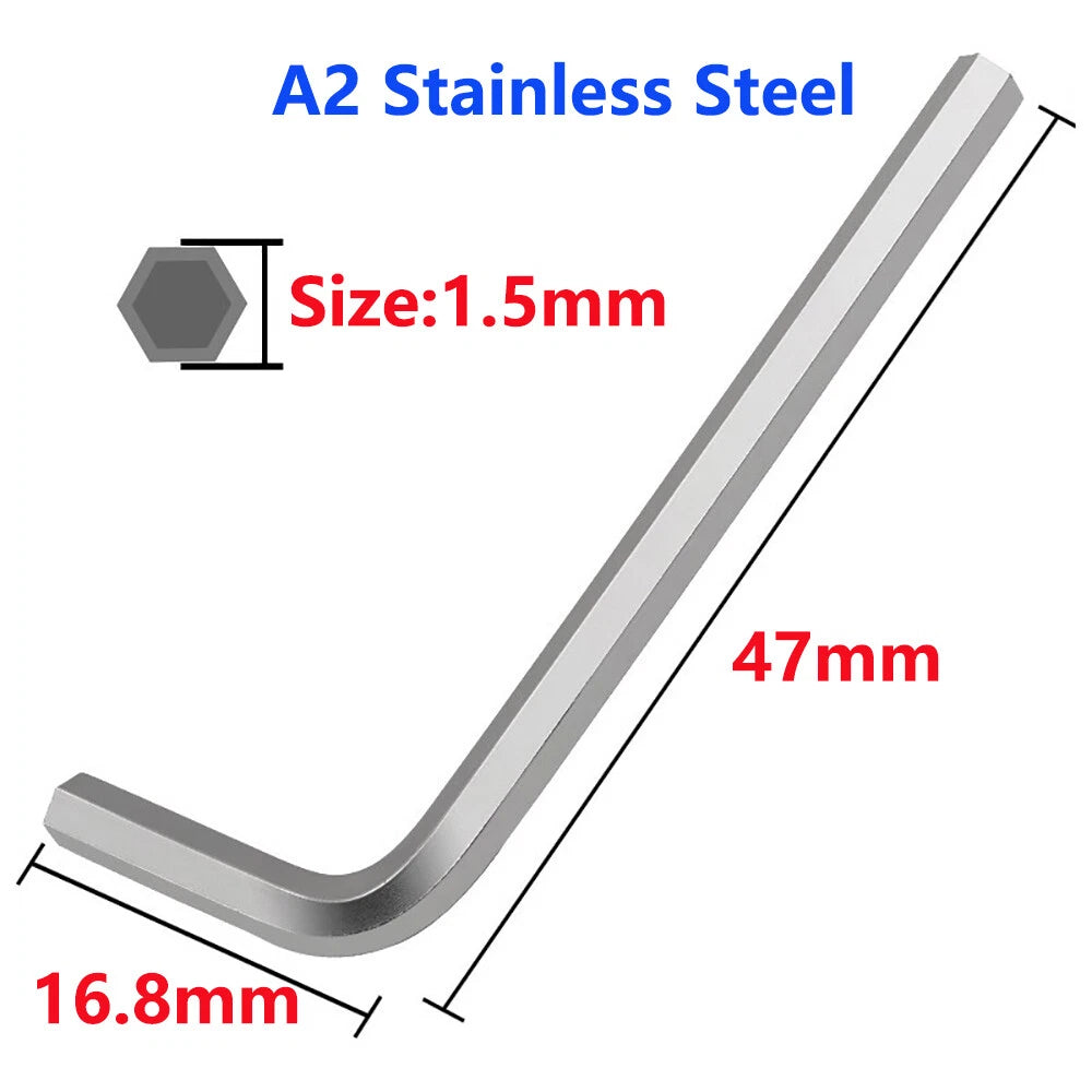 0.7mm-17mm Allen Keys Hexagon Key Hex Wrench Extra Long 5mm 6mm 8mm 10mm 14mm