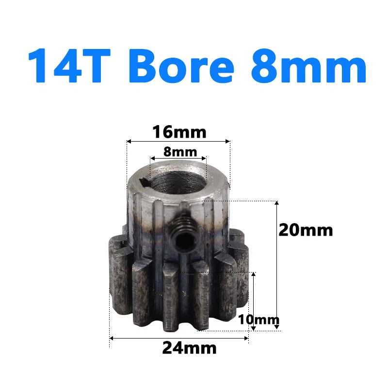 1.5 Module Spur Gear Bore 6/8/10/12/15mm Teeth 10-60 Pinion Pitch 4.71mm