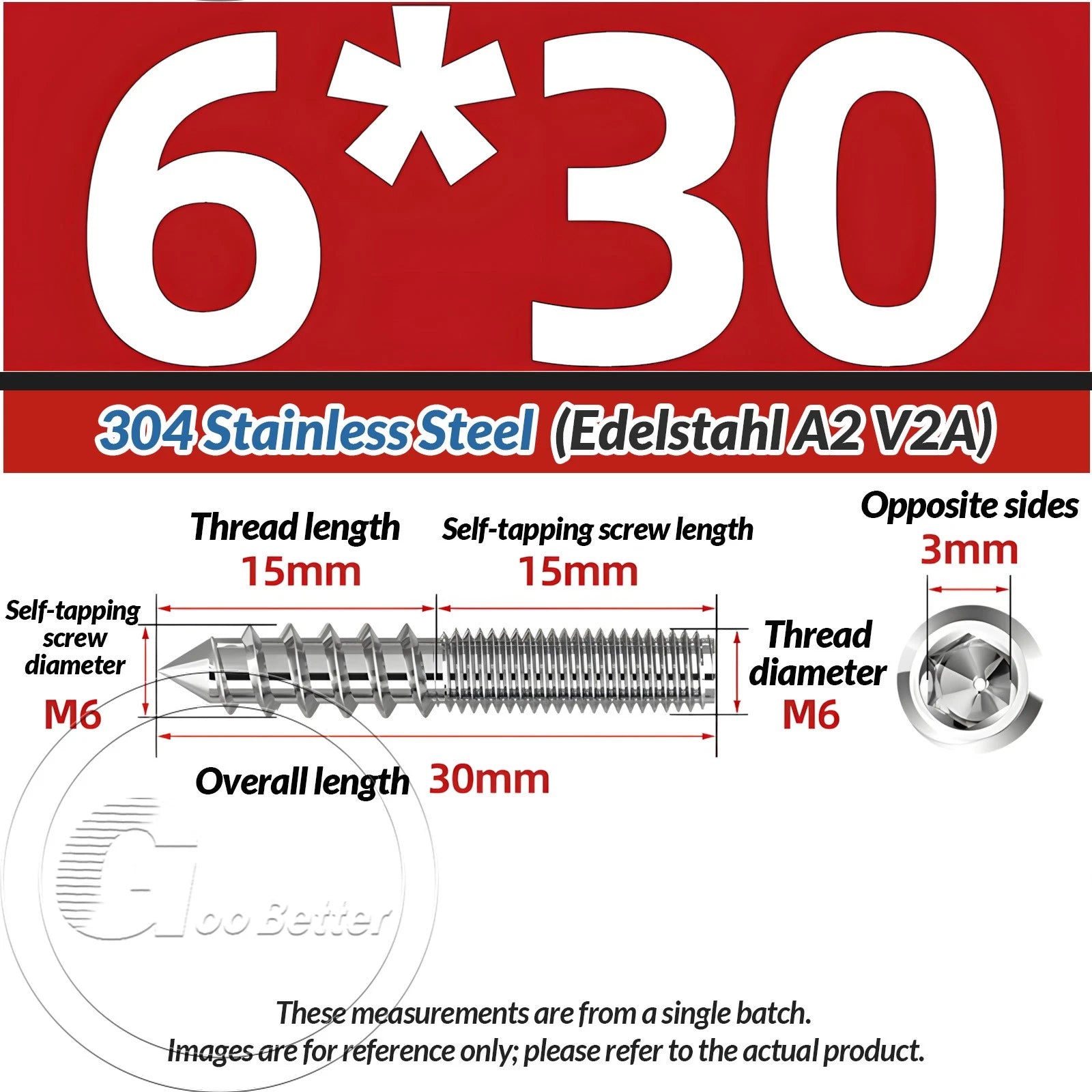 A2 Stainless Steel Hanger Bolts Dual Thread Dowel Screws M4–M12 for Furniture