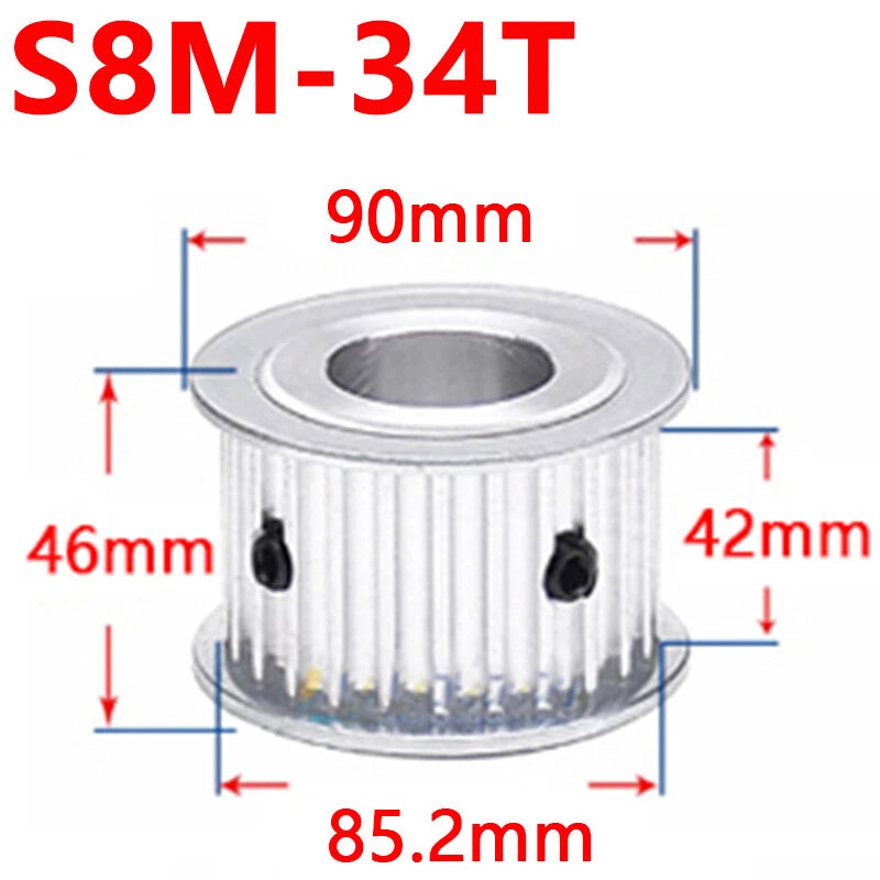 S8M Timing Belt Pulley 20T-40T Synchronous Wheel Sprocket For 40mm Width Belt