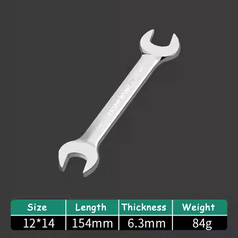 Thin Double Open End Spanner Repair Wrench Chrome Vanadium Steel Metric 6mm-36mm