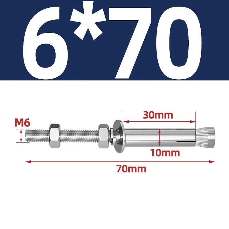 M6-M20 Stainless Steel Concrete Expansion Anchor Bolts – Extra Long