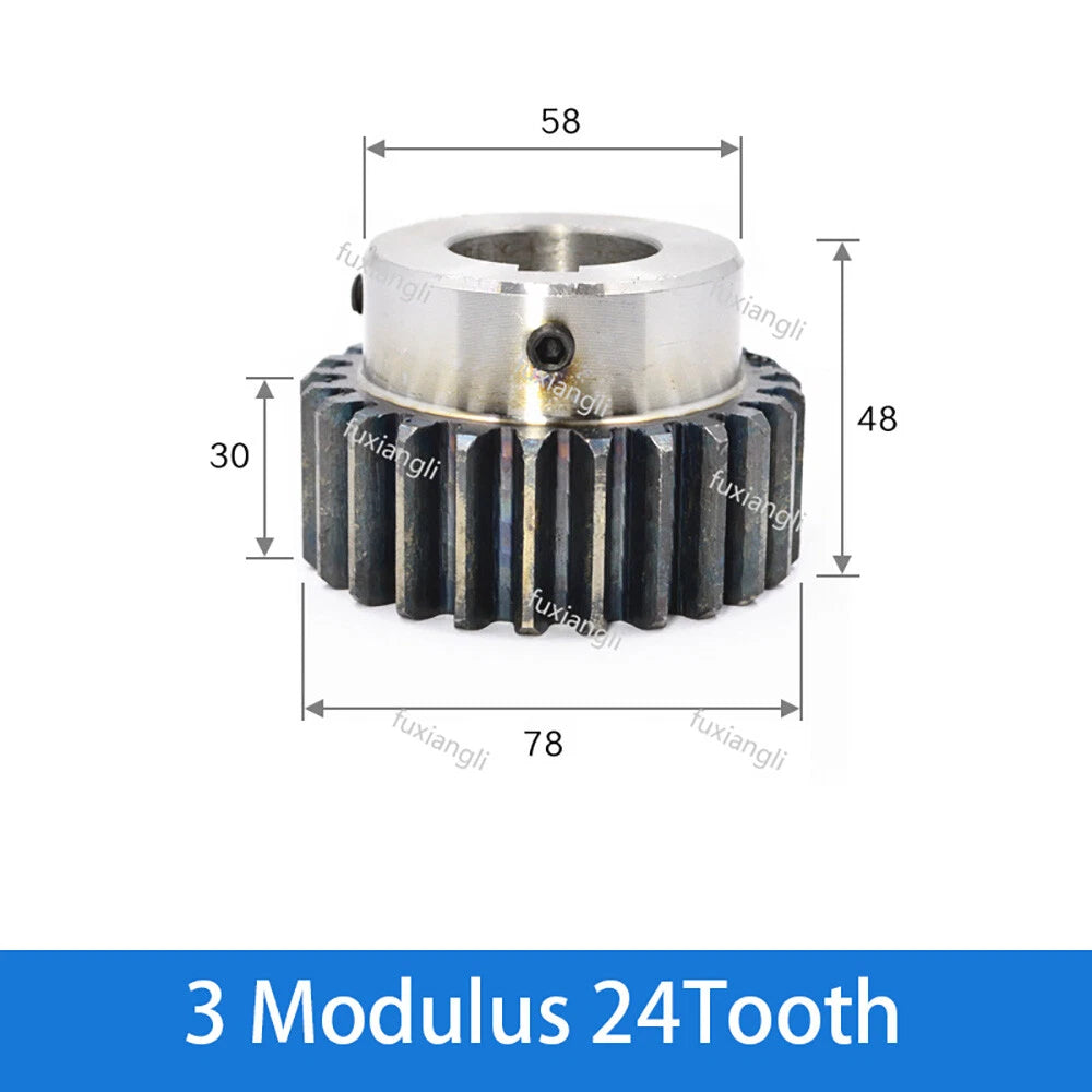 3 Mod 14-30Tooth Spur Gears pitch 9.42mm 45# Steel With Keyway Pinion Motor Gear