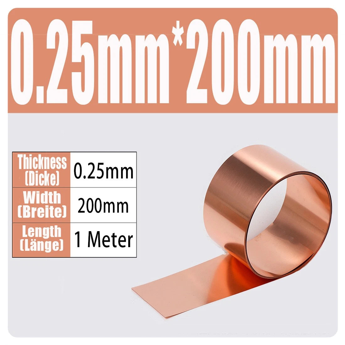 99.9% Flexible Pure Cu Metal Foil Plate Strip 0.01~1mm Thick Copper Sheet Roll