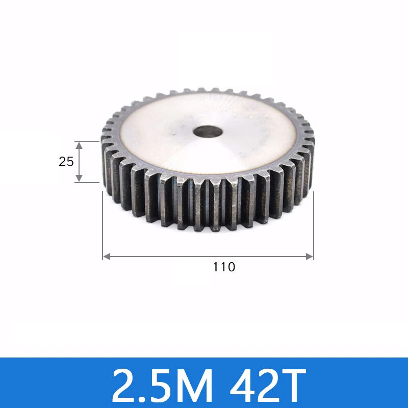 Spur Gears Pinion Gear 1.5/2.5/3/4/5 Mod Transmission Gears 45# Steel Flat Gears