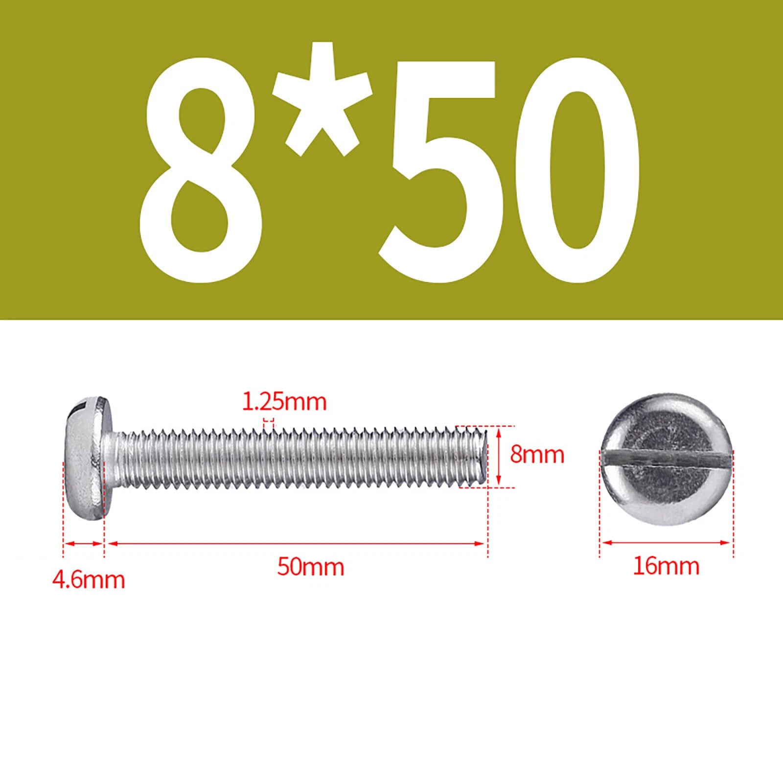 M1.6 to M10 Slotted Cheese Head Machine Screws | A2 Stainless Steel DIN 84