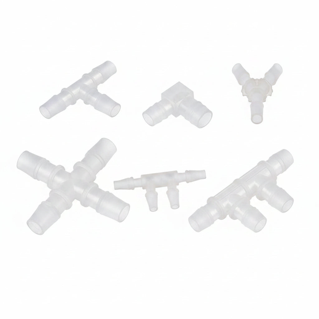 Plastic Hose Connector Splitter X T Y L-Piece Pipe Fittings 1.6mm-20mm