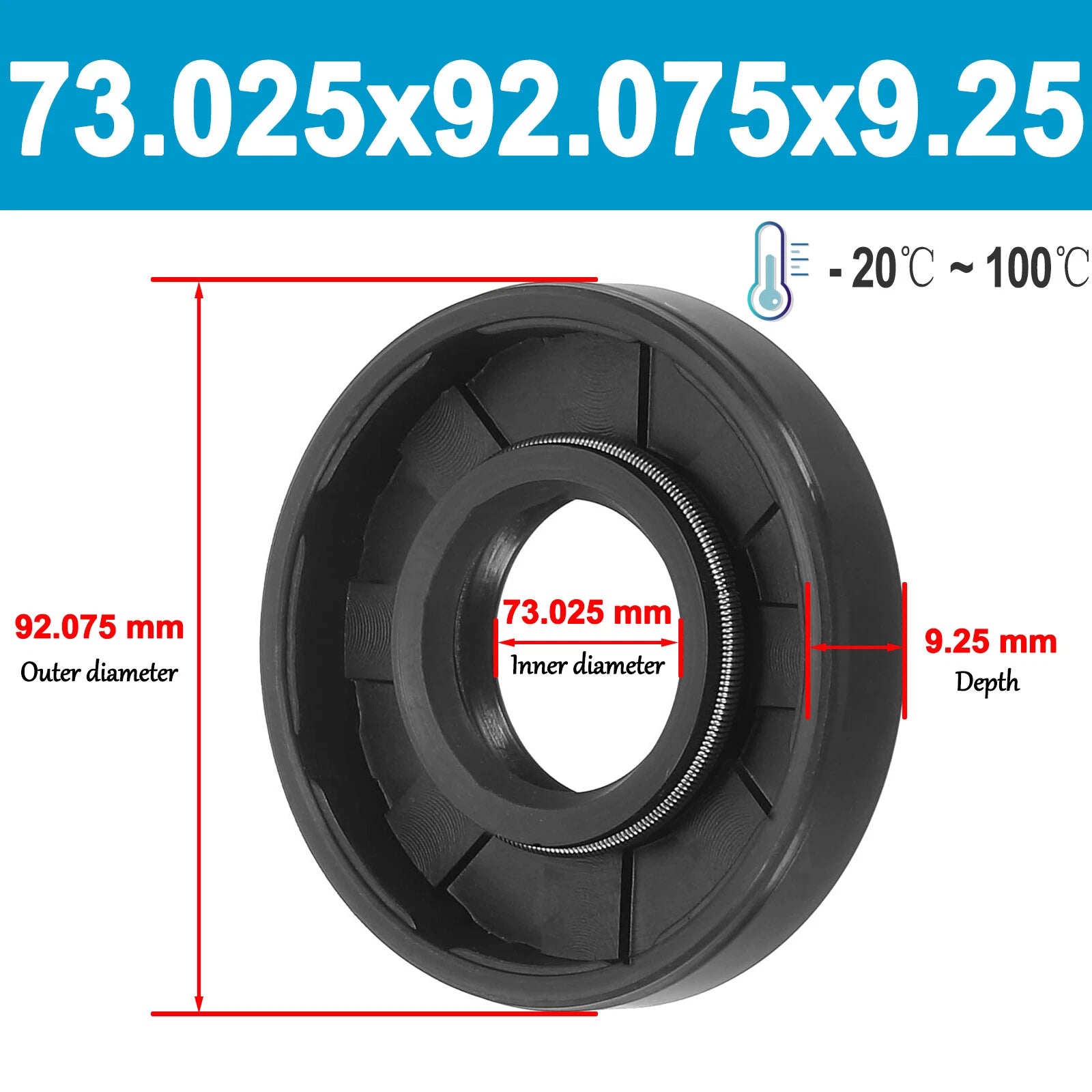 68 69 70 71 72 73 74mm ID Rubber Double Lip TC Oil Shaft Seal for Car Automotive