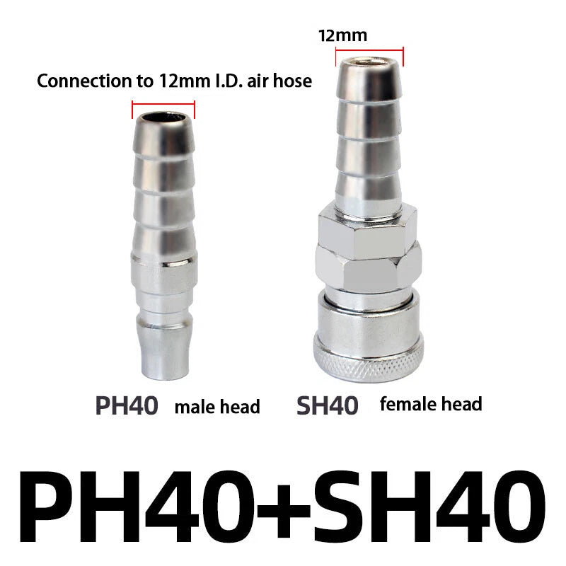 C-Type Self-Locking Air Line Quick Release Fittings — Hose Compressor Connectors