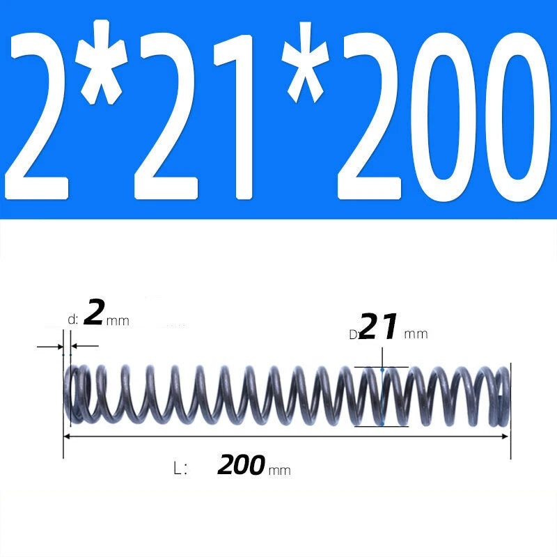 200mm Length Stainless Steel Compression Spring 2 - 4mm Pressure/ Coil Springs