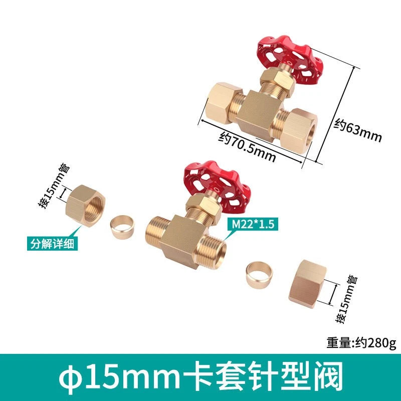 Brass Double Compression Fittings — Straight, 90° Elbow & Shut Off Valve