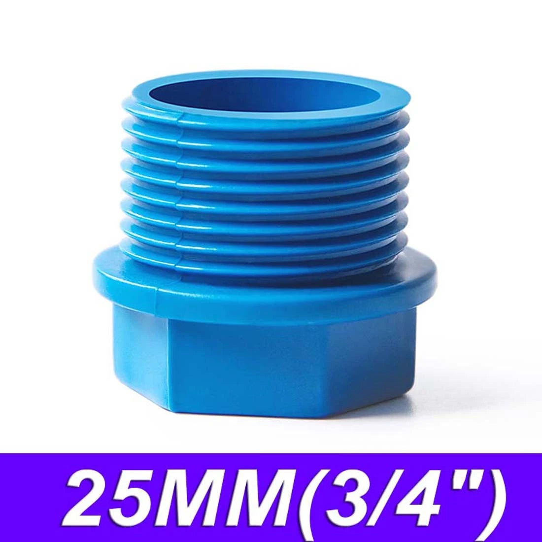 PVC Threaded Plug Male 1 2" 3 8" 1" BSP Pipe Fittings Pond Aquarium Threaded End