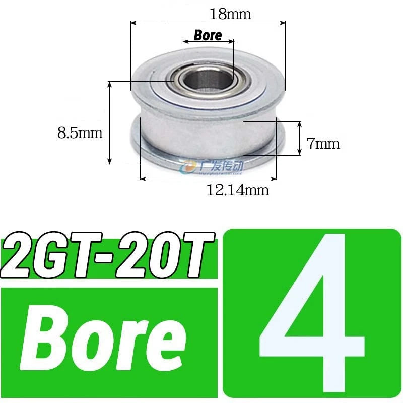 GT2 Timing Belt Pulley 16-100 Teeth 6-10mm Teeth Width Bore 3mm-25mm For 3D