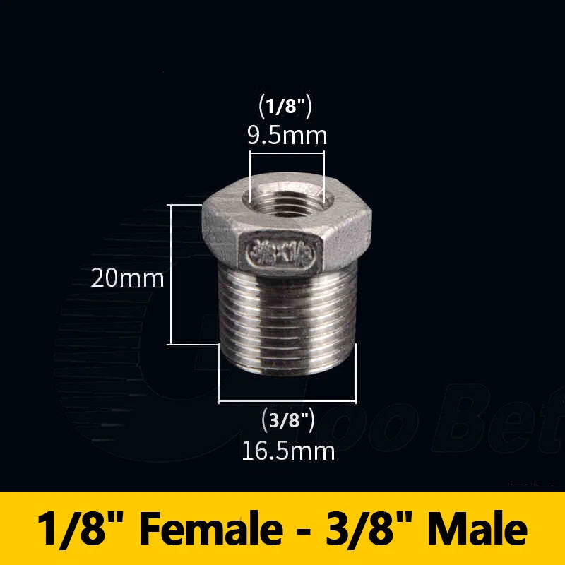 Reducing Bush BSPT Male Female Thread Pipe Fitting – Stainless Steel 304 (A2)