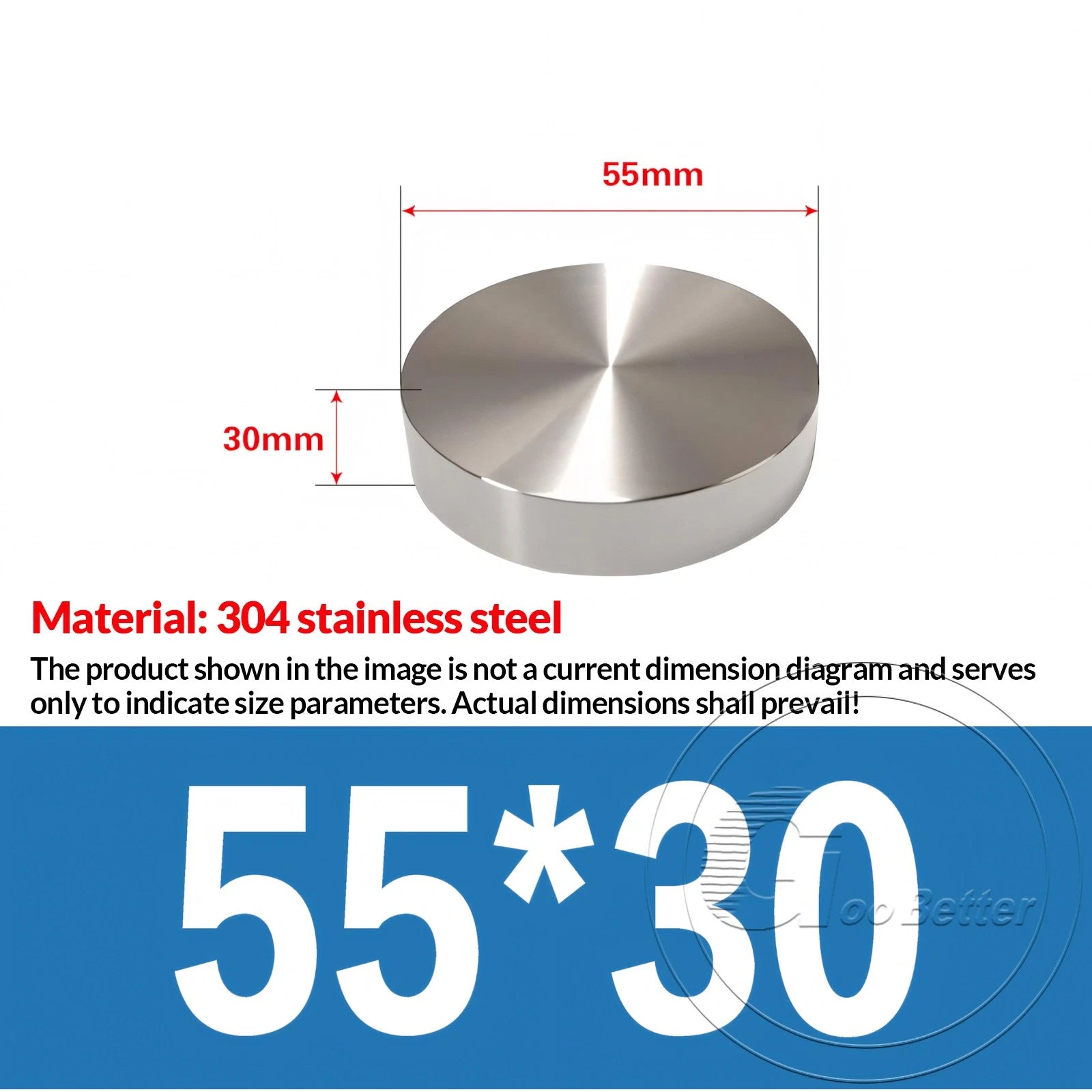 Ø 20-100mm Stainless Steel Blank Round Disc 304 Grade Metal Sheet Thick 20/30mm