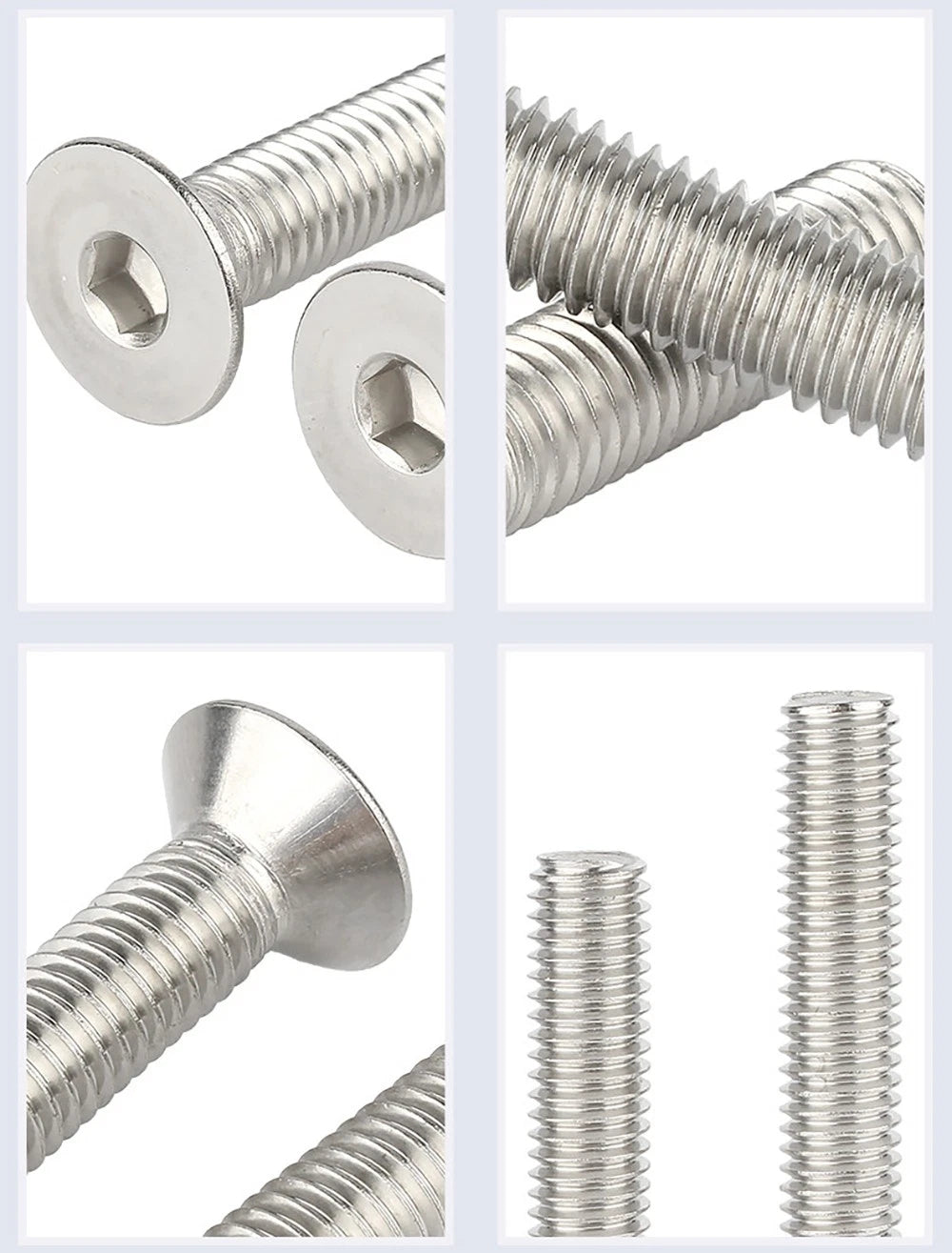 A2 Stainless Steel Socket Countersunk Screws – ISO 10642, M3 M4 M5
