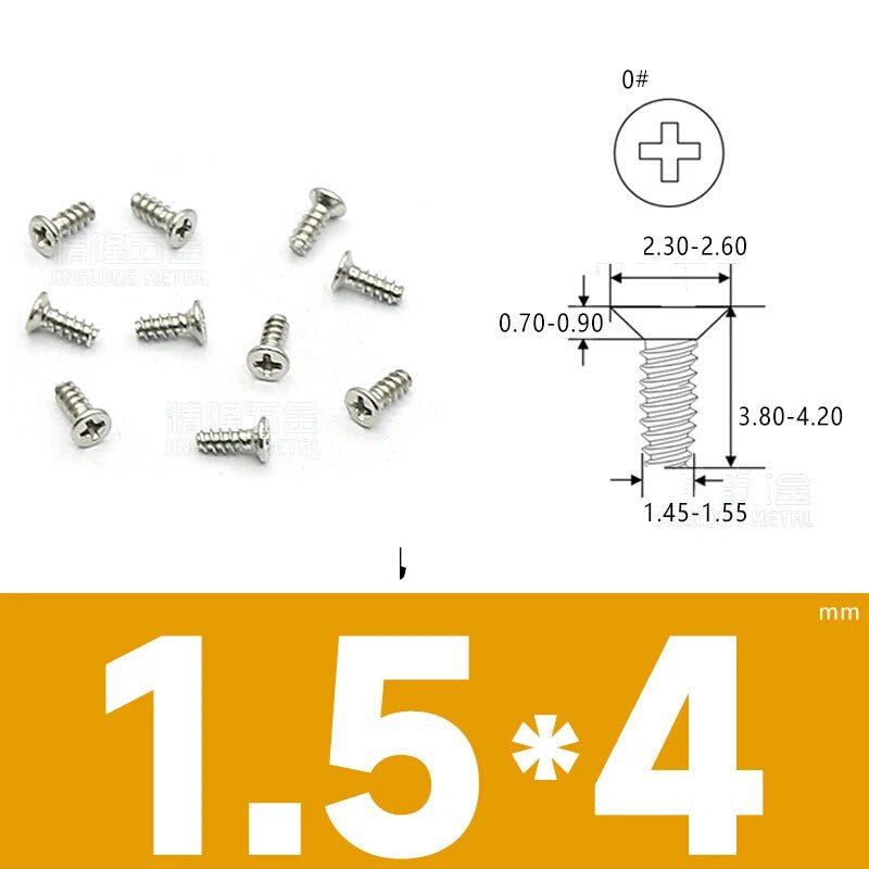 Phillips Countersunk Flat Head Machine Screws M1.2–M1.8 | Zinc & Nickel Plated - HomeDIYer