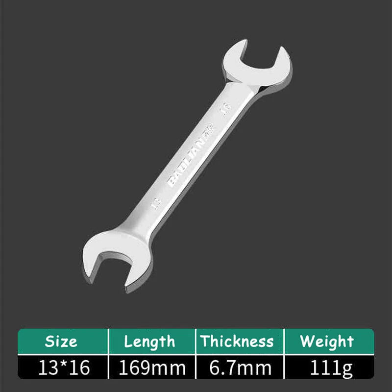 Thin Double Open End Spanner Repair Wrench Chrome Vanadium Steel Metric 6mm-36mm