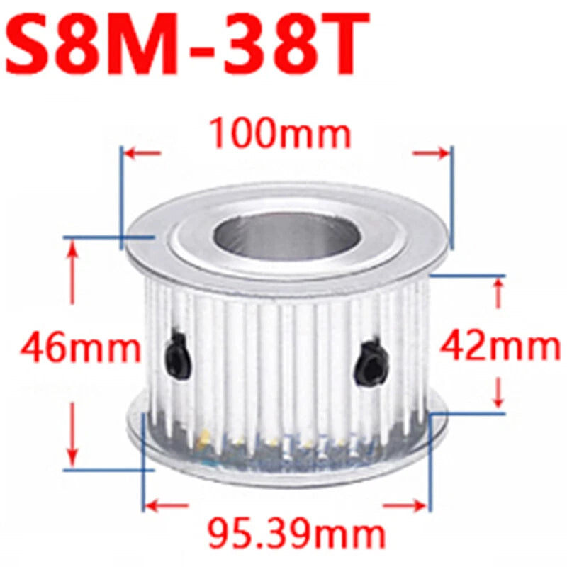 S8M Timing Belt Pulley 20T-40T Synchronous Wheel Sprocket For 40mm Width Belt