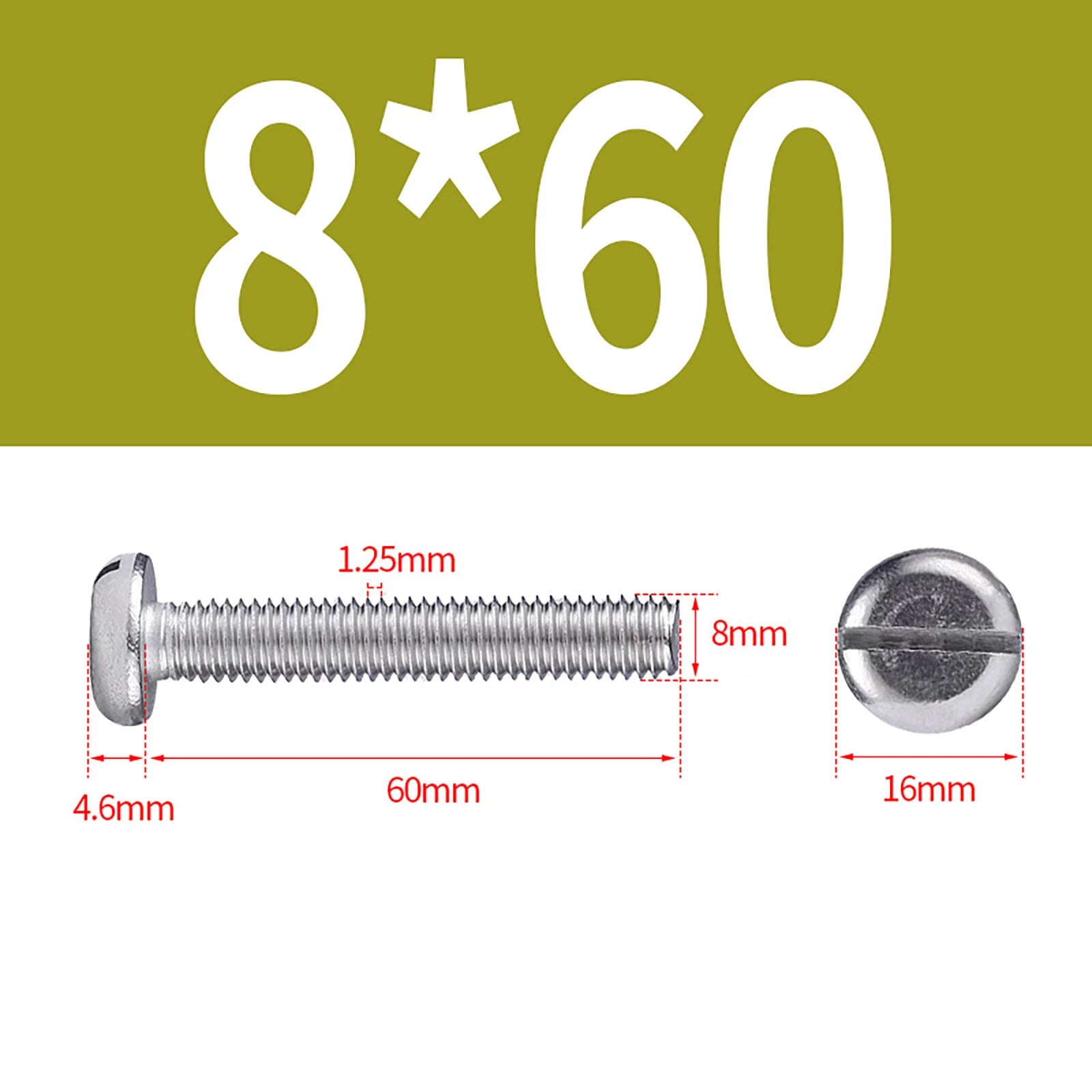 M1.6 to M10 Slotted Cheese Head Machine Screws | A2 Stainless Steel DIN 84