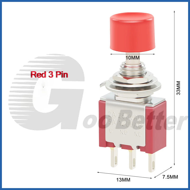 DPDT Mini Toggle Switch – 2 or 3 Position, 6-Pin, 125V/250V | Boat, Car & DIY
