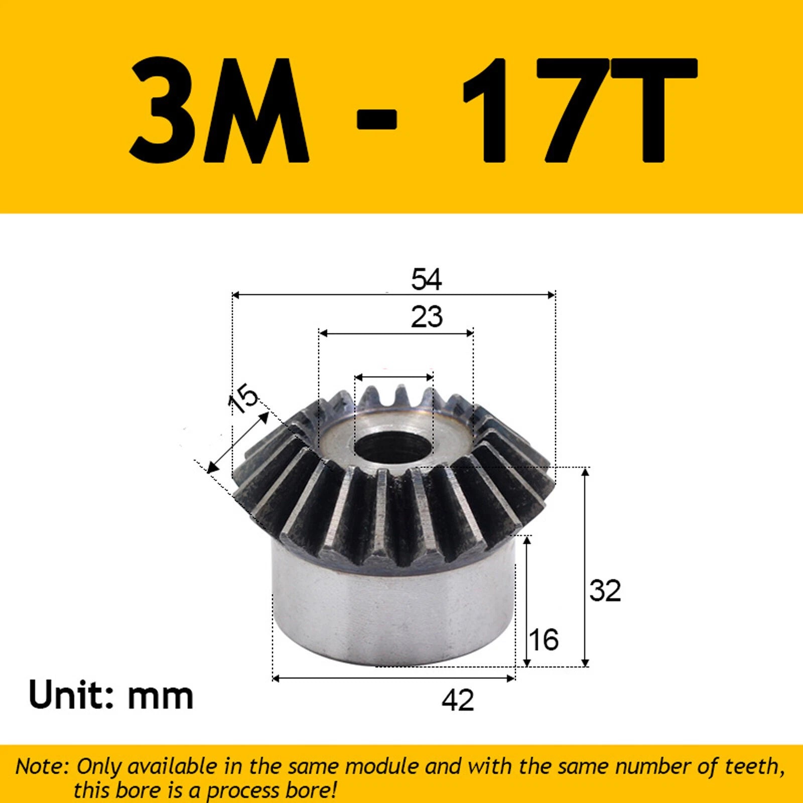 3 mod Twill Spiral Bevel Gear 15-40 Zähne 90° Meshing 45# Steel 1:1 Pairing