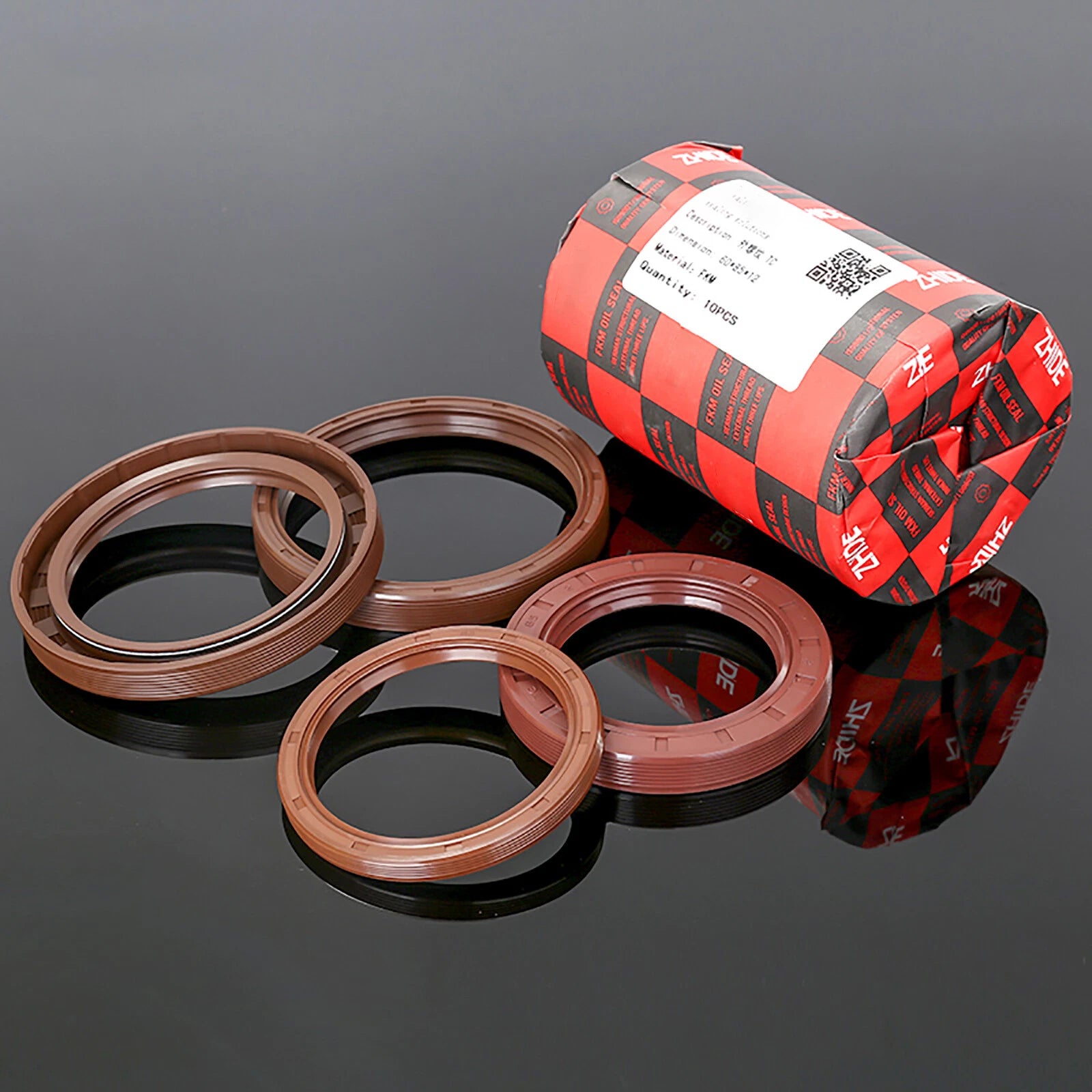 Metric TC Rotary Oil Shaft Seal FKM Fluorine Double Lip Seal 16mm - 21mm Shaft