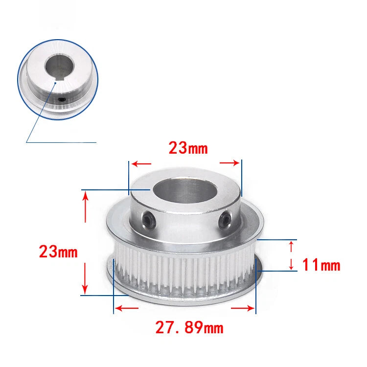 3M Timing Belt Drive Pulley BF-Type 15T-100T Bore 3-25mm For 10mm Width Belt