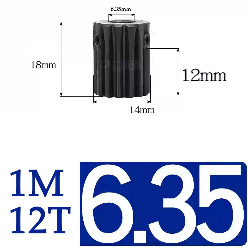 Spur Gears 1 Mod Transmission Gear With Step 45# Steel Pinion Motor Gear 10T~29T